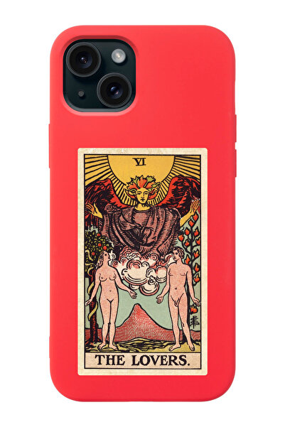 shoptocase Iphone 15 Uyumlu The Lovers Tarot Desenli Lansman Telefon Kılıfı