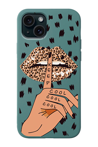 shoptocase Iphone 15 PLUS Uyumlu Keep Cool Desenli Lansman Telefon Kılıfı