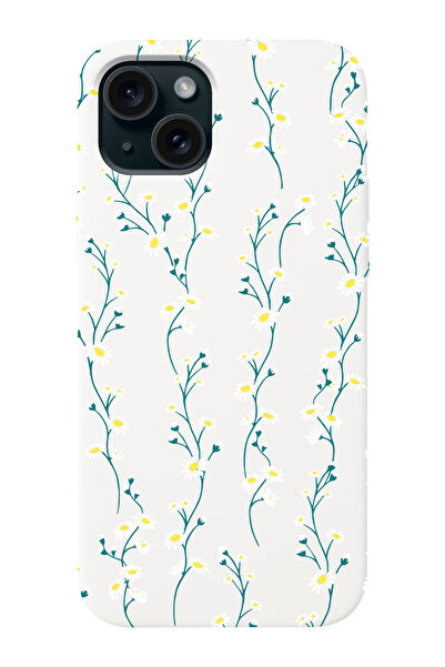 shoptocase Iphone 15 Uyumlu Papatya Sarmaşığı Desenli Lansman Telefon Kılıfı
