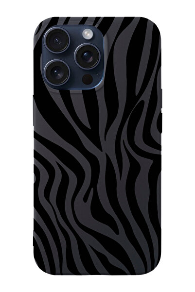 shoptocase Iphone 15 PRO Uyumlu Zebra Desenli Lansman Telefon Kılıfı