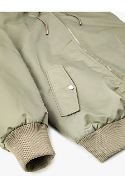 Koton Λούτρινο Αφαιρούμενο Φτερό Καμήλας με Κουκούλα In The Jacket 4wam20054hw