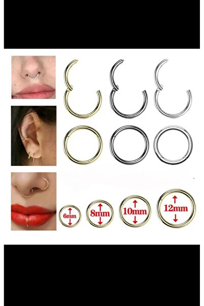 Arescollection Cerrahi Çelik Tam Halka Tragus Helix Rook Piercing