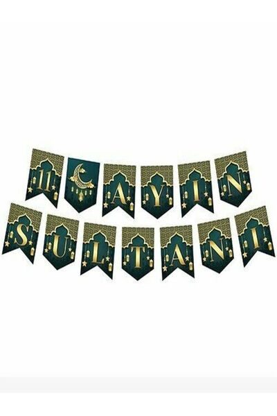 DÜVENCİ TİCARET Banner scris în zig-zag Sultanul lunii 11 2 metri Bine ați ve...