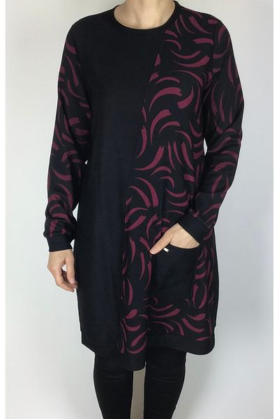 ECE GİYİM Seasonal Tunic with Single Pocket and Belted Sleeves - Karin Fabric