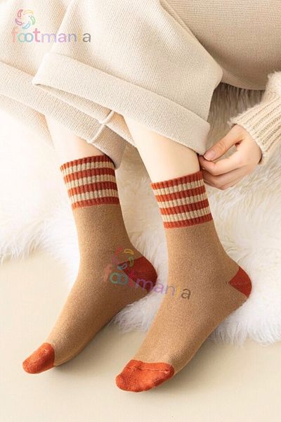footmania 4” чифт дамски дебели вълнени зимни чорапи (HEAT ABSORBENT)foothvl123