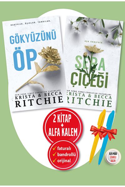 MARTI YAYINCILIK Krista & Becca Ritchie 2 BOOKS SET Greenhouse Flower + Kiss Your Sky + Alpha Pen - love - Seagull Bow