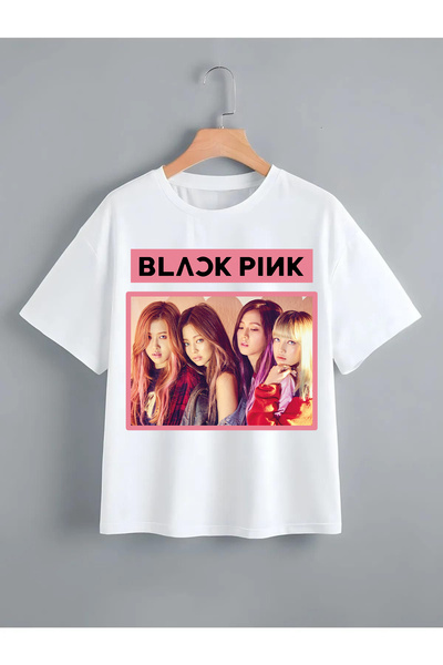 Pisa Art Детска тениска с щампа Blackpink в черно и розово