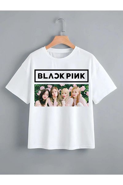 Pisa Art Детска тениска с щампа Blackpink в черно и розово