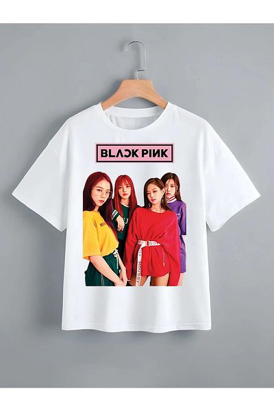 Pisa Art Детска тениска с щампа Blackpink в черно и розово