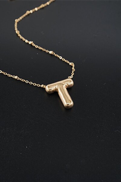By Zeyna Aksesuar قلادة نسائية من الفولاذ المقاوم للصدأ 316 لتر على شكل حرف T