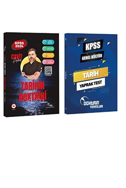 Doktrin Yayınları 2024 KPSS Tarihin Doktrini Soru Bankası ve Yaprak Test- Cavit Ardıç (2 Kitap-2500 Soru)