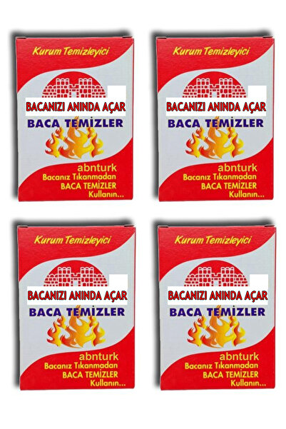 abnturk 4 Adet Baca Temizleyici Bacaları Anında Açar Sihirli Kurum Giderici Ş...