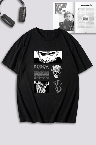 macklin Μπλουζάκι Unisex Γυναικείο Ανδρικό Berserk Anime με τυπωμένο ειδικό σ...