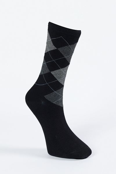 ALTINYILDIZ CLASSICS Men's Black-Anthracite Patterned Socks