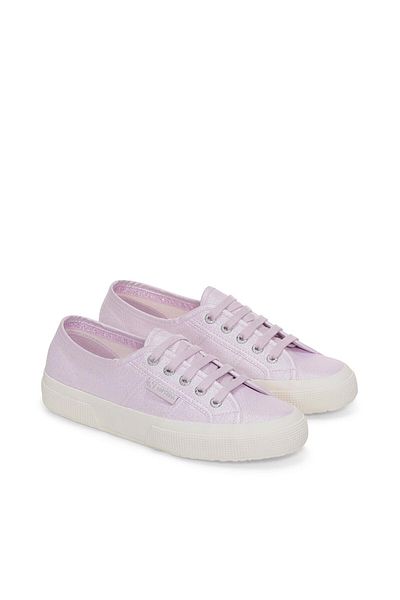 Superga 2750 Pearl Matte Canvas Women's Beige-Navy Blue Sneakers