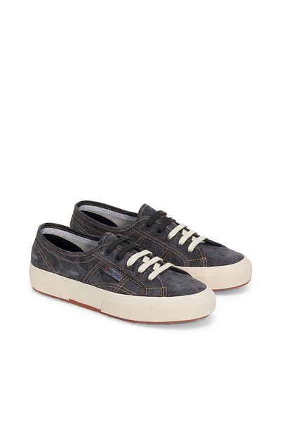Superga 2750 Cotton Denim Destroyed Unisex White Sneaker