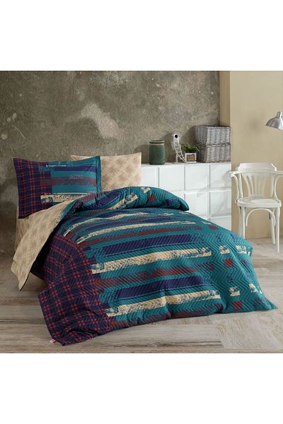 Hobby Vivaldi Green Quilted Duvet Cover - Single Set