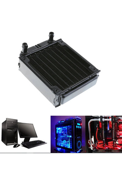 Hubstein 90mm Alüminyum Cpu Su Soğutma Radyatörü 18Tüplü - 90MM
