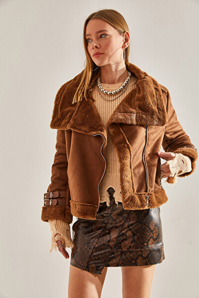 Bianco Lucci Dámský spodní pásek zlacený laminovaný kabát 2308