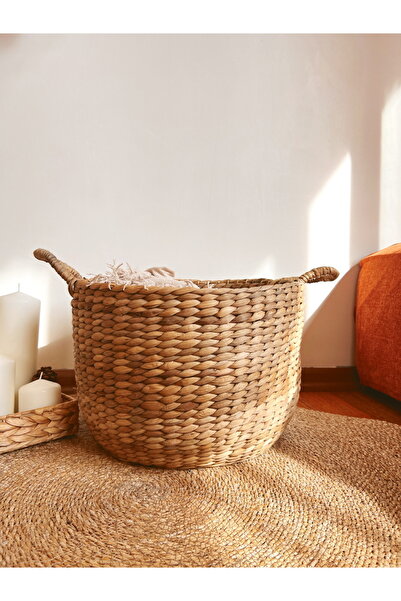 KaiHome Hasır Kulplu Sağlam 41x28 Düzenleyici/Sepet/Organizer/Saksı