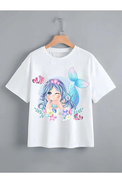 Pisa Art детска тениска с щампа на русалка