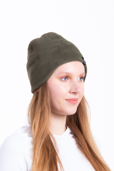 OIL COMPANY Unisex Windproof Warm Winter Fleece Khaki Beanie with Ears
