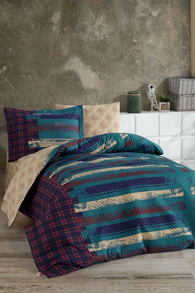 Hobby Vivaldi Green Quilted Duvet Cover - Single Set