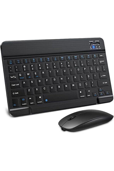 Coverzone Bluetooth Kablosuz Türkçe Şarjlı Midi Q Klavye Alüminyum Alışım Min...