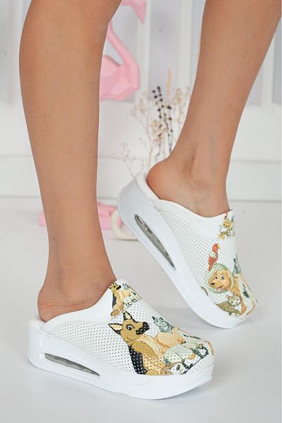 Dr. Mitra Air Sole Doctor Nurse Hospital Cook Slippers Patterned