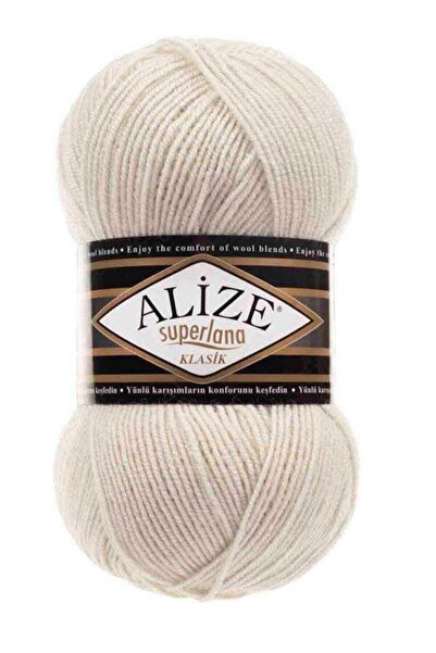 Alize 5 Adet Superlana Klasik El Örgü İpi Fil Dişi 599