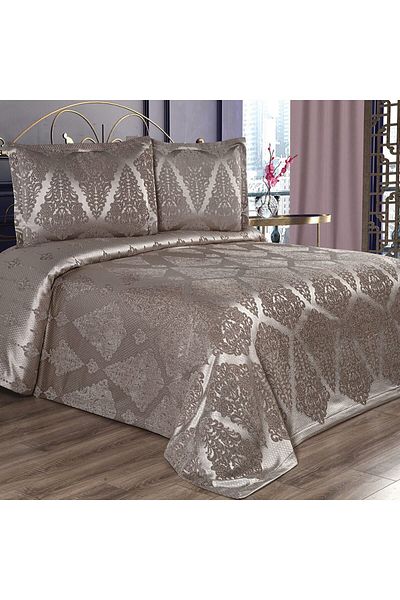 Solinas Collection Classy Mink Double Panel Chenille Pique Bedspread