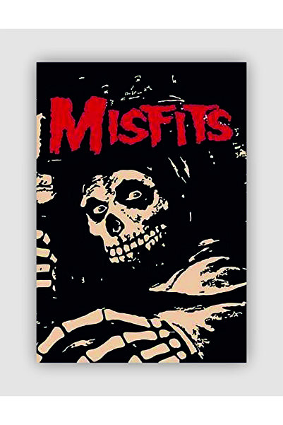 fırsatlar diyarı MISFITS Punk Rock Metal Duvar Posteri - Kalın Kağıt - Çerçev...