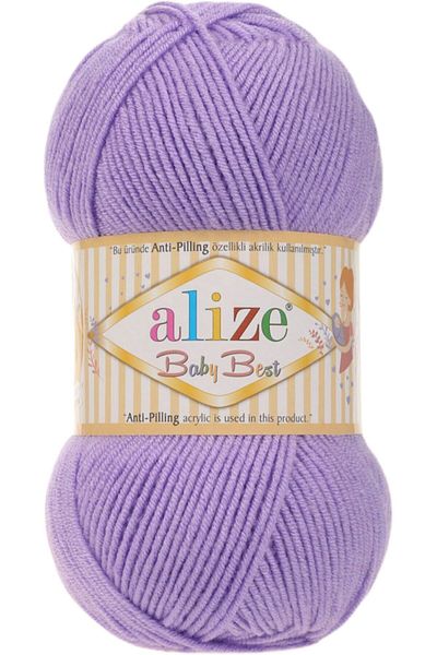 Alize 5 τμχ Baby Best Anti-pilling Baby Yarn Χειροποίητης Κεντήμα Λεβάντα 43
