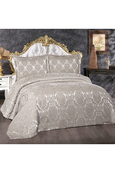 Solinas Collection Dirhem Mink Double Chenille Pique Bedspread