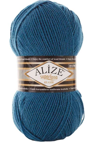 Alize 5 bucăți Superlana Classic țesătură manuală fir port Blue 403