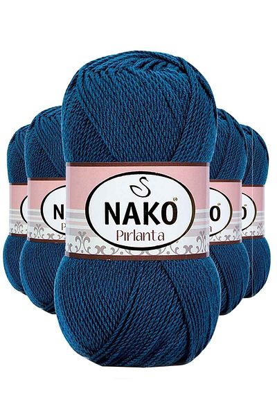 NAKO Petrol 10328 Diamond Amigurumi Πλεκτό νήμα χειρός 5 Συσκευασία