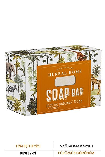 PROCSIN Herbal Home Beyazlatıcı Aydınlatıcı Doğal Pirinç Sabunu 100 gr