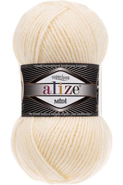 Alize 5 pieceS LigHt CreAm Superlana Midi 01 HAnd knitted - THreAd veSt And CArdigAn BeAnie SweAter YArn
