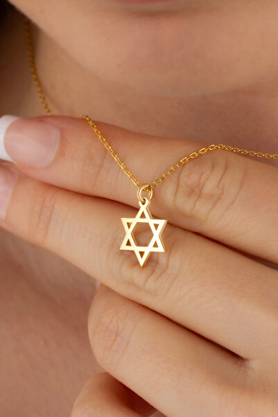 Lieza 925 Ayar Gümüş Davut Yıldızı Kolye