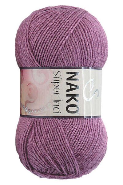 NAKO Συσκευασία με 5 σχοινί πλεξίματος Super Pearl - 569 Dark Dusty Rose
