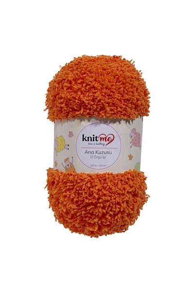 knitme 707 Model Mother's Lamb Hand Knitted - 5 Τεμάχια Πορτοκαλί