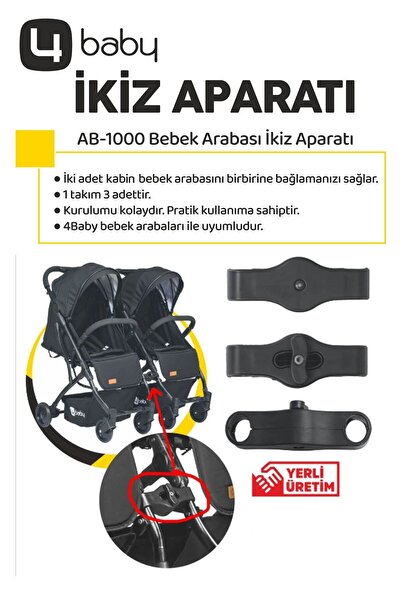 4 Baby Kabin Bebek Arabası Ikiz Bağlantı Aparatı