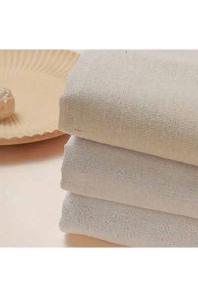 Perdeplus Minimal Embroidered Linen Prayer Rug Prayer Mat - Dowry Gift Bag Prayer Rug