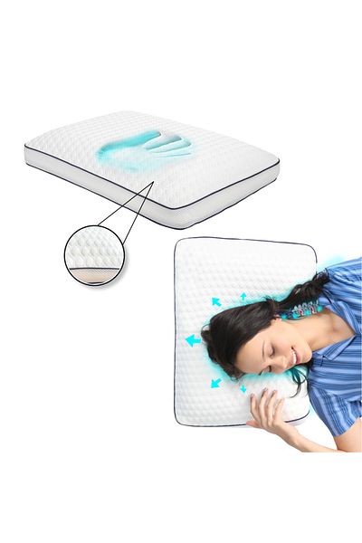 home sense 12 cm hohes Memory-Kissen, atmungsaktives orthopädisches Kissen, maschinenwaschbar