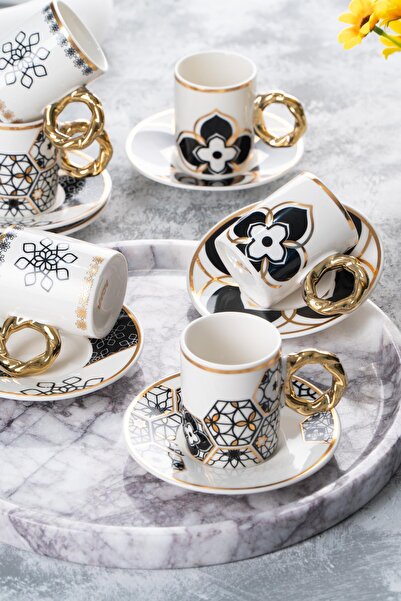 ACAR Elixir 6 Kişilik Kahve Fincanı Takımı - 90 ml