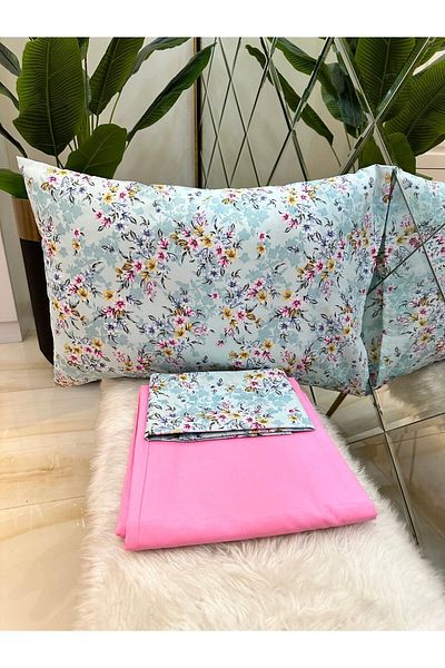 Özcan Ev Tekstil Life Single Sheet Pillow Set Pink