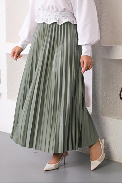 benguen 4538 Elastic Waist Pleated Hijab Skirt