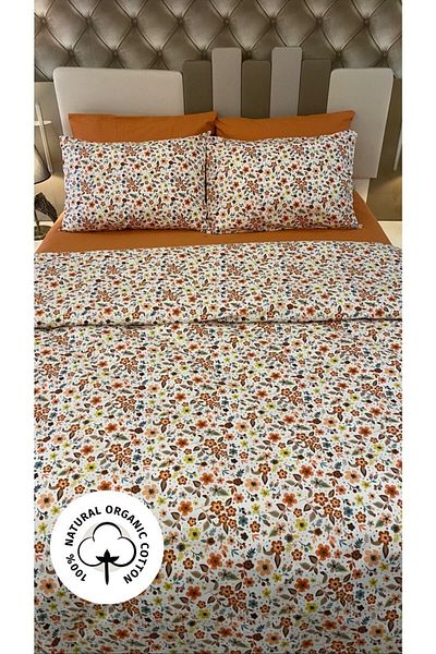 Özcan Ev Tekstil Gold 100% Cotton Double Duvet Cover Set Boxed Product