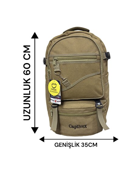 Captivex Kanvas Sırt&dagcı Çantası &kamp Çantası