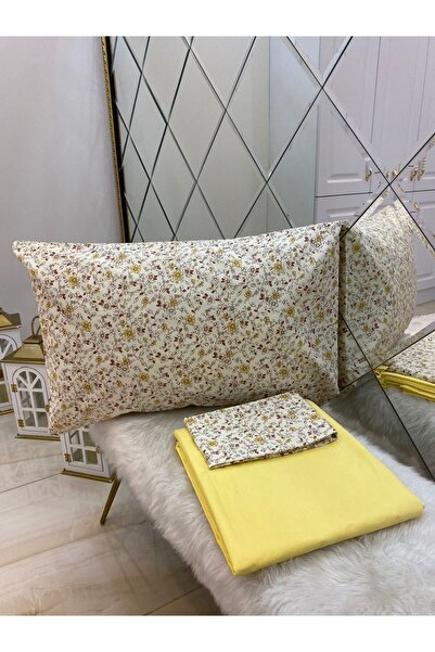 Özcan Ev Tekstil طقم وسادة ملاءة مطاطية من رانفورس 100% قطن